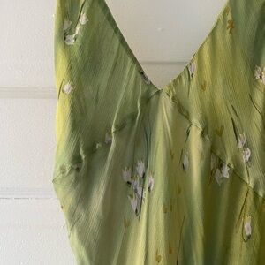 Green Floral Maxi Dress - Zara